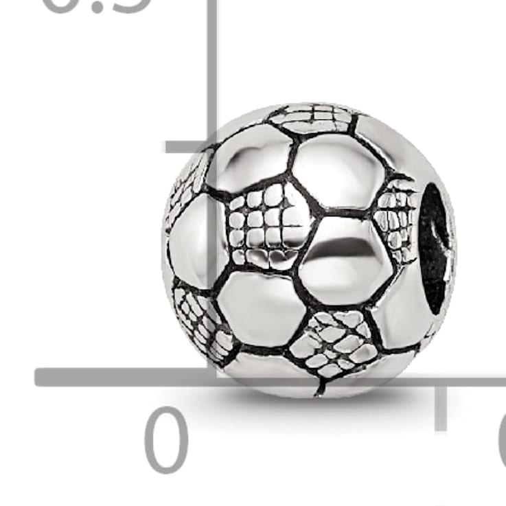 Sterling Silver Soccer Ball Bead