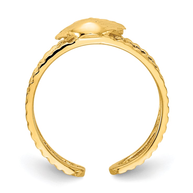 14K Yellow Gold Sea Shell Toe Ring