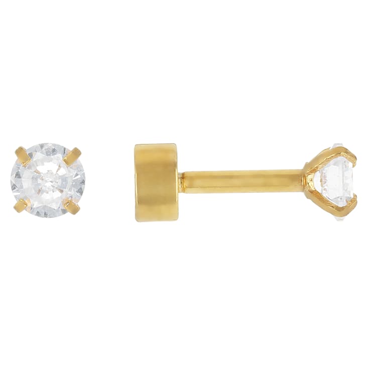 Gold Tone Stud And Hoop Earring Set Of 5