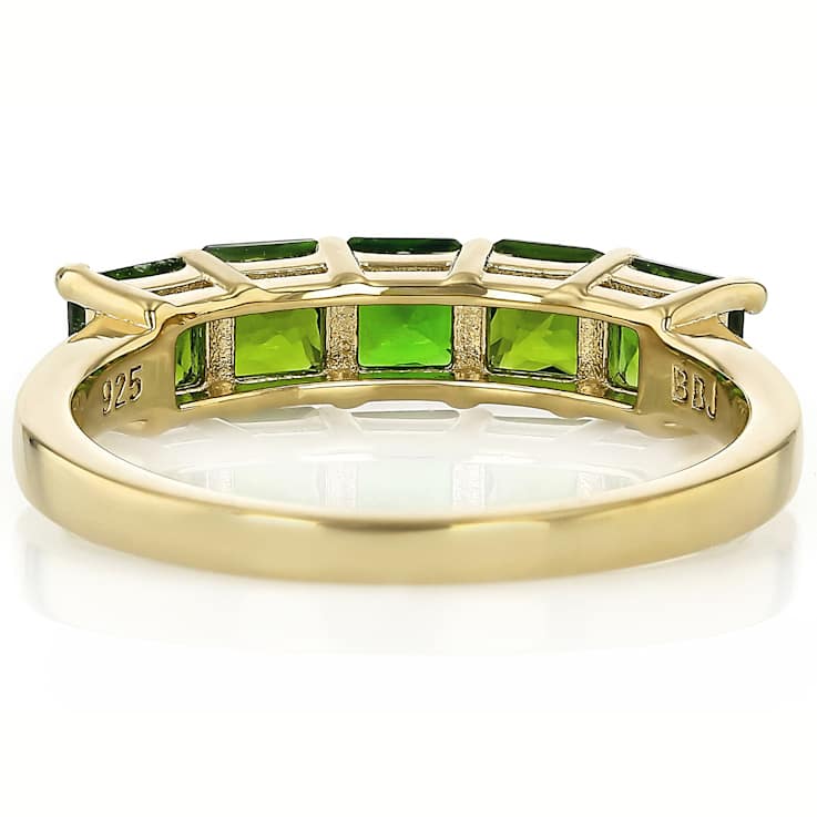 Chrome Diopside Square Octagonal Band Ring In 18K Gold Over Sterling
Silver 1.55ctw