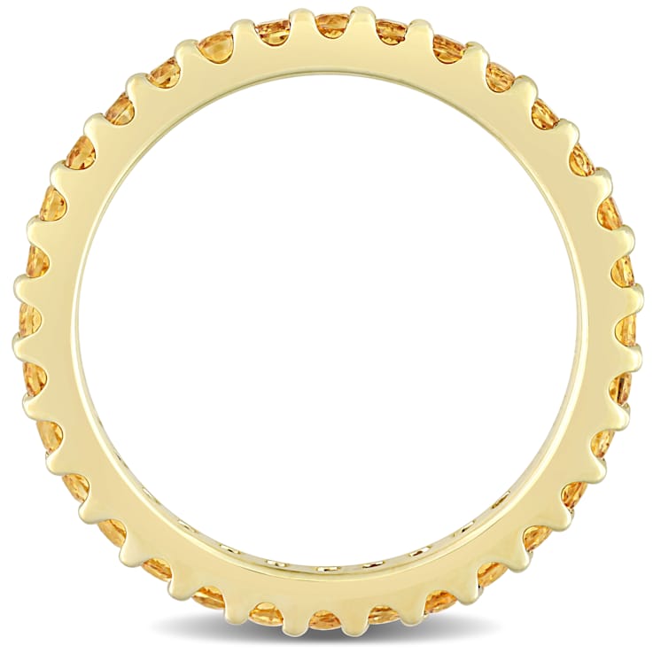 Citrine 10K Yellow Gold Eternity Ring 1.28ctw