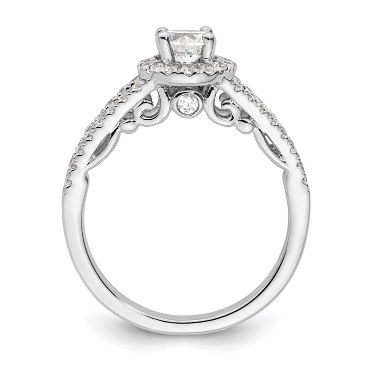 Rhodium Over 14K White Gold Eternal Promise Lab Grown Diamond Halo
Complete Ring 1.008ctw