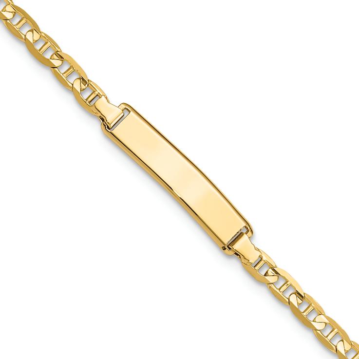 10k Yellow Gold Mariner Link ID Bracelet