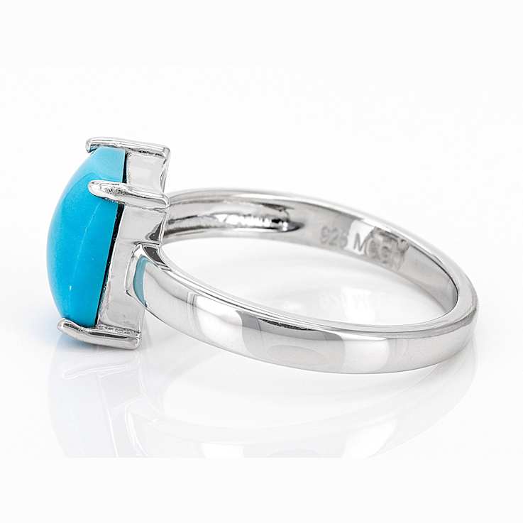SleepIng Beauty Turquoise Solitaire Ring In Sterling Silver