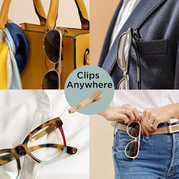 Altaché 14K Gold Over Stainless Steel Eyewear Clip