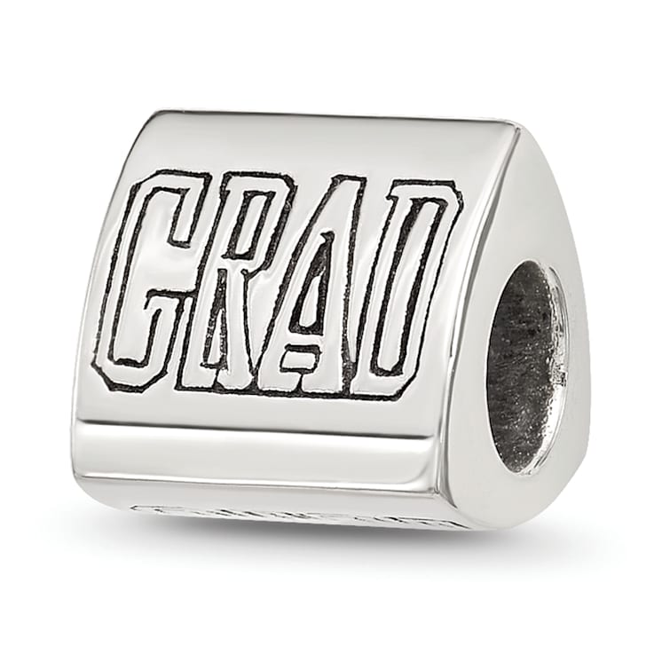 Sterling Silver Polished 2025 Graduation Bead