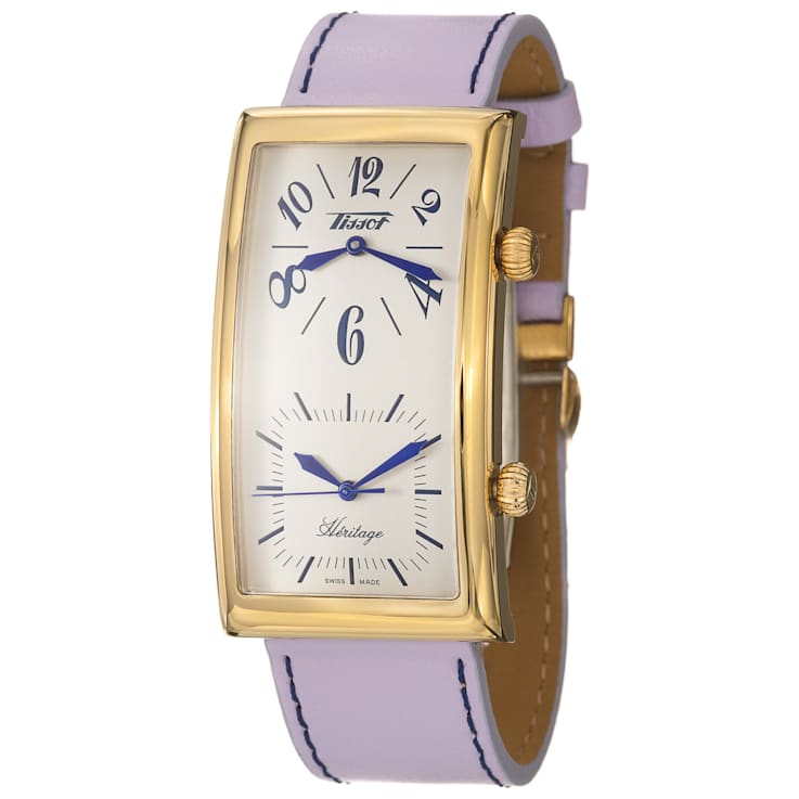Tissot Heritage Classic Prince Women s Quartz Watch Lavender Leather Strap