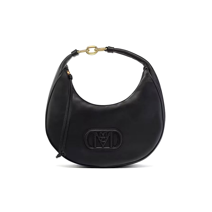 MCM Medium Mode Travia Hobo in Black Spanish Nappa Leather Handbag 12V30A