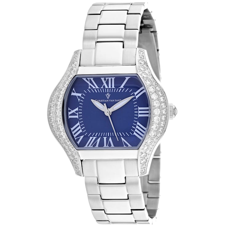 Christian Van Sant Women's Bianca Blue Dial Stainless Steel Bracelet Watch