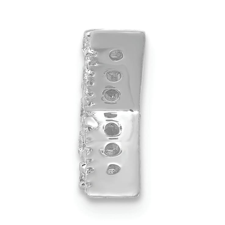 Rhodium Over 14K White Gold Diamond Letter K Initial Charm