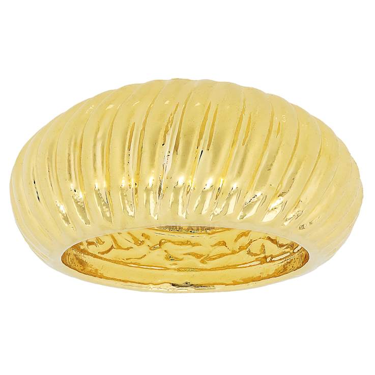 Electroform Scallop Ring In 18K Gold Over Bronze