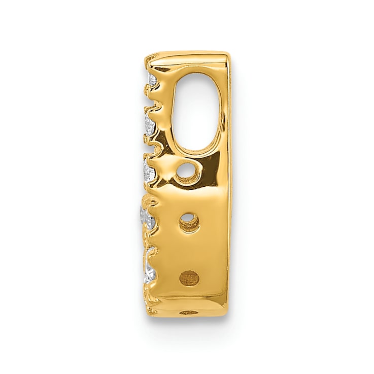14K Yellow Gold Diamond Letter J Initial Charm