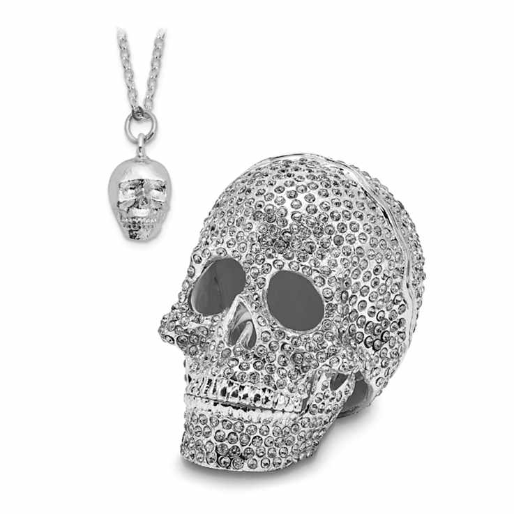 TREASURE TROVE Full Crystal Skull Trinket Box