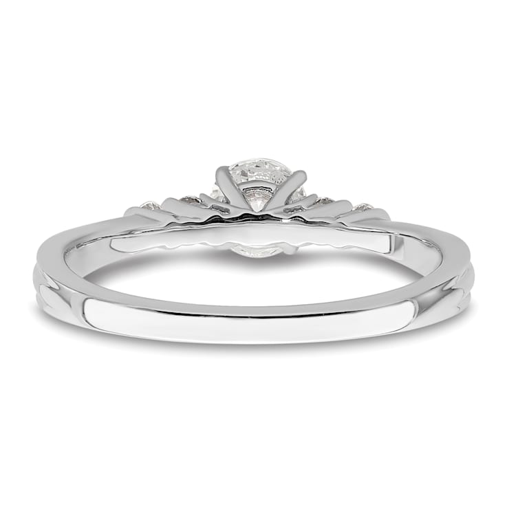 Rhodium Over 10K White Gold Lab Grown Diamond VS/SI GH, Complete
Engagement Ring 0.5ctw
