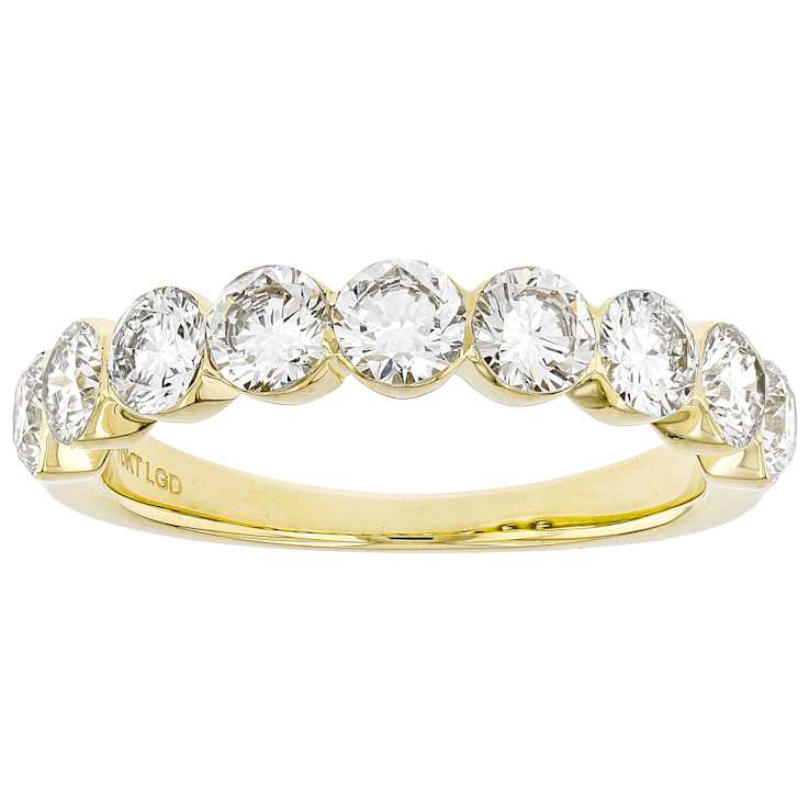 Polished Lab-Grown Diamond Floating Diamond Band Ring In 10K Gold