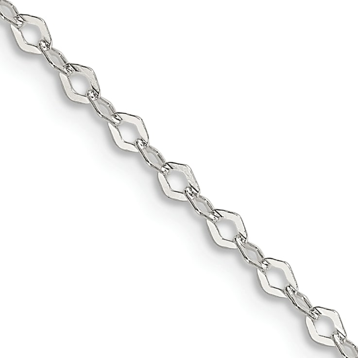 Sterling Silver 2.25mm Fancy Rolo Chain Necklace