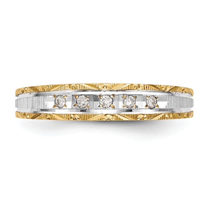 14K Yellow Gold AA Quality Ladies Wedding Band