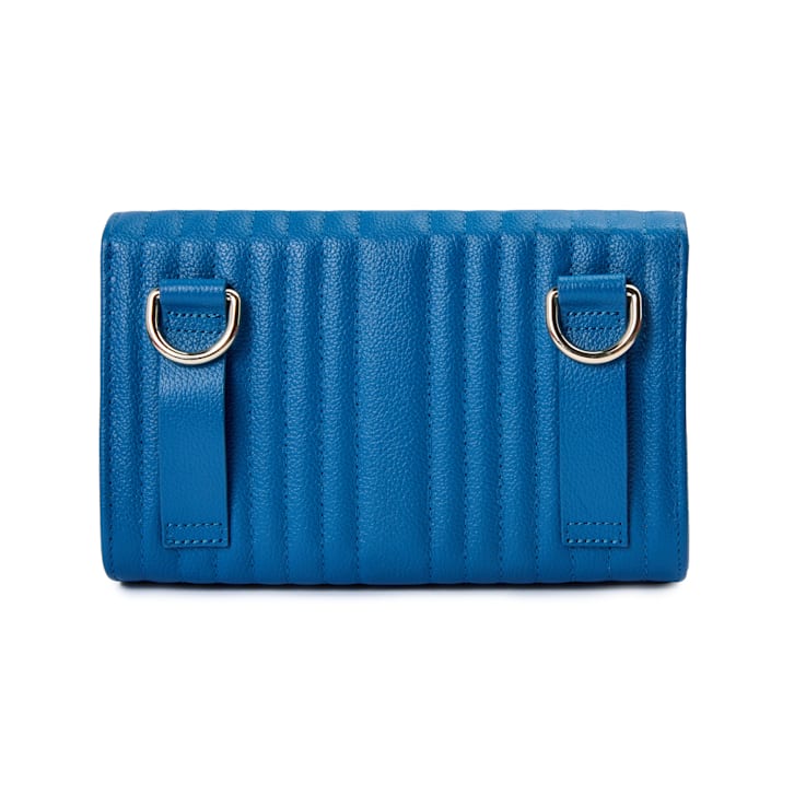 Mimi Blue Crossbody Bag with Wristlet