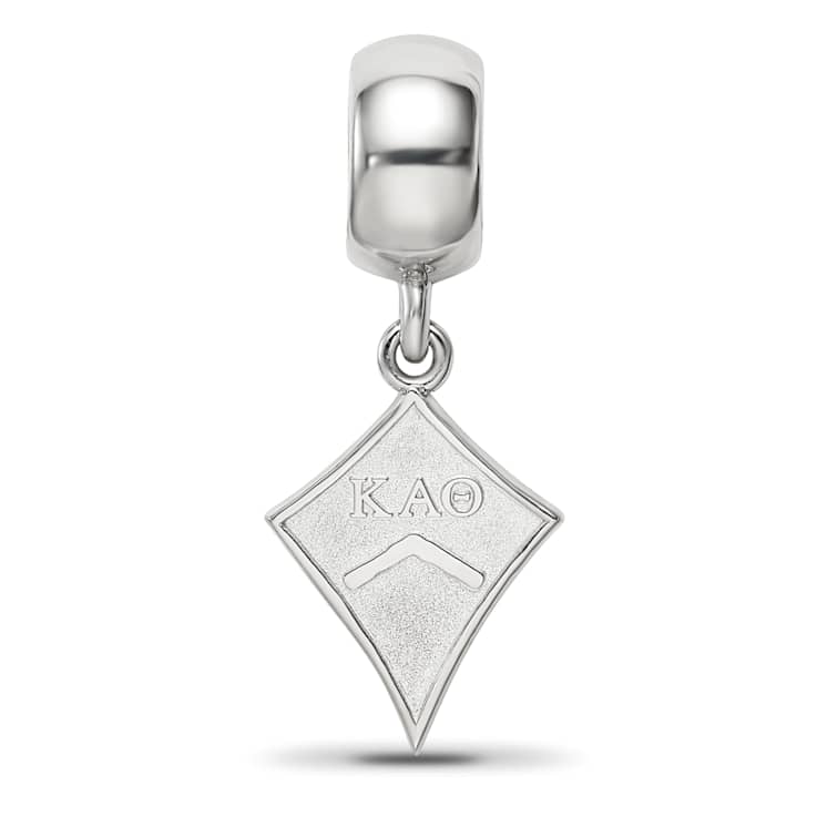 Rhodium Over Sterling Silver LogoArt Kappa Alpha Theta Kite Bead