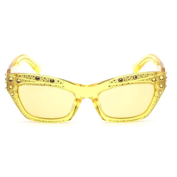 Swarovski Shiny Yellow with Crystal Accent Frame / Roviex Lens Sunglasses