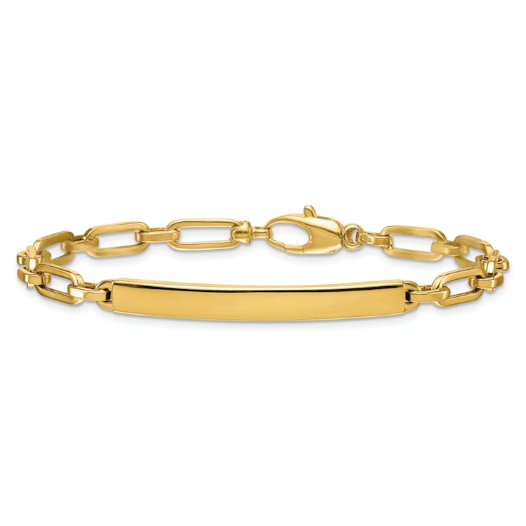 14K Yellow Gold 4.8mm ID Oval Link 7.5 inch Bracelet