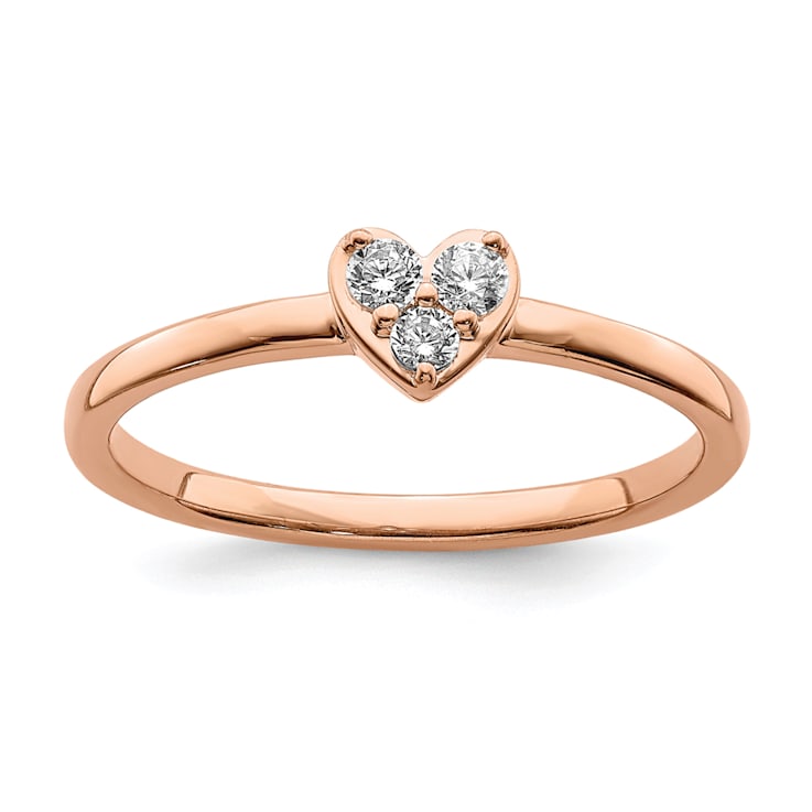 Real rose gold promise ring hot sale