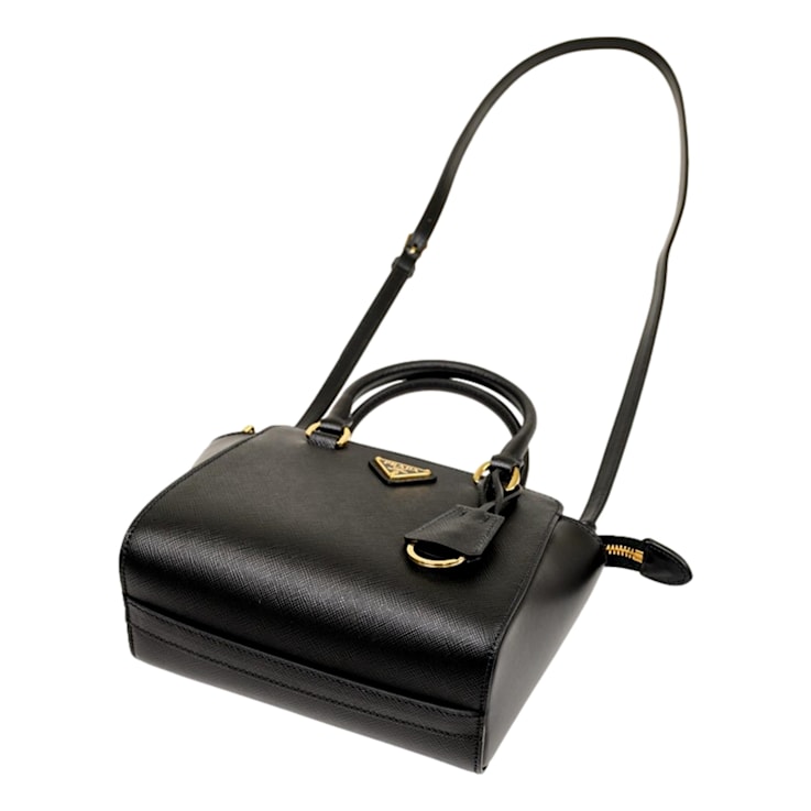 Prada Triangle Logo Black Saffiano Lux Leather Crossbody