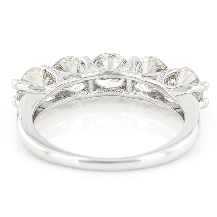 Lab-Grown Diamond Five-Stone Band Ring In 14K White Gold 2.00ctw