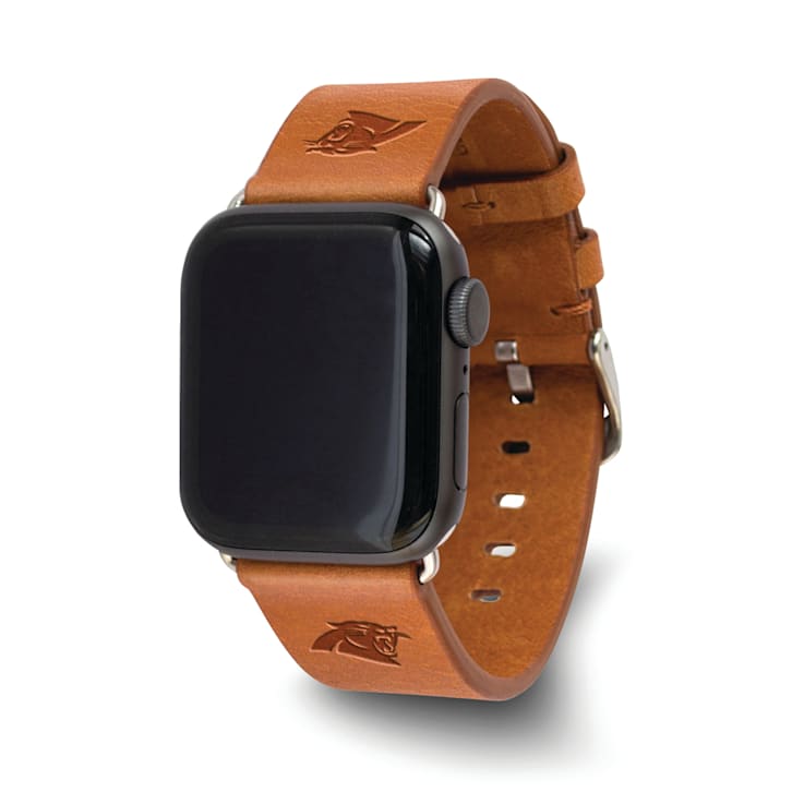 Gametime Carolina Panthers Leather Band fits Apple Watch (38/40mm S/M
Tan). Watch not included.