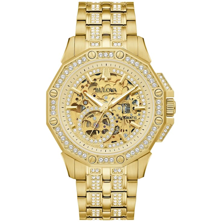 Bulova Men's Octava Yellow Dial, Yellow Stainless Steel Watch