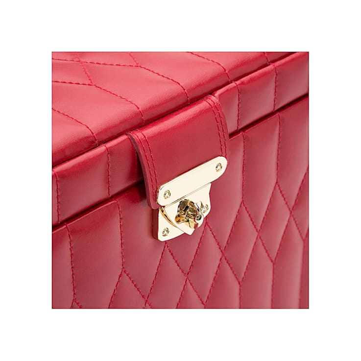 Caroline Extra Large Jewelry Box Red By Wolf WJB095