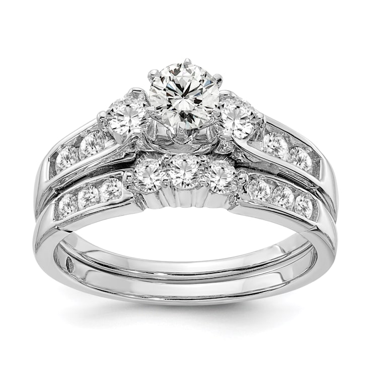 Rhodium Over 14K White Gold Lab Grown Diamond SI1/SI2, G H, Complete
Engagement Ring 0.70ctw