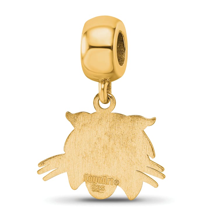 14K Yellow Gold Over Sterling Silver LogoArt Ohio University Small
Dangle Bead