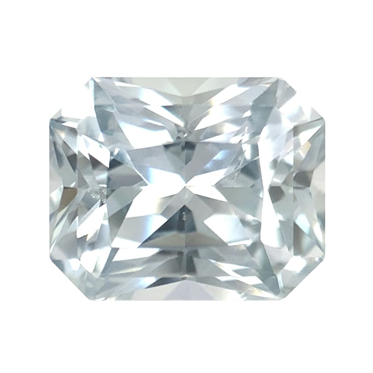 White Sapphire Loose Gemstone 10.5x8.5mm Emerald Cut 5.24ct