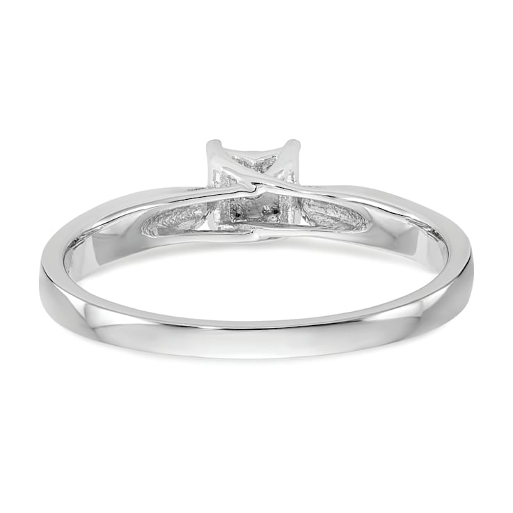 Rhodium Over 14K White Gold First Promise Diamond Promise/Engagement
Ring 0.05ctw