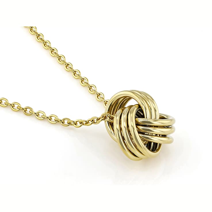 Gold-Tone Love Knot Sliding Pendant Necklace