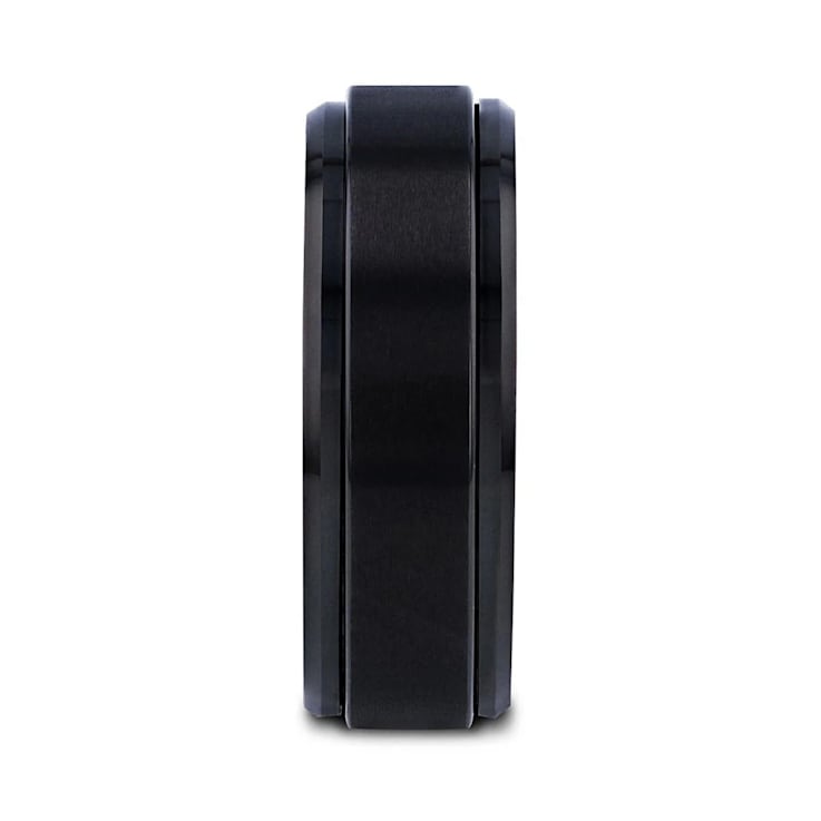REVOLVE Black Tungsten Brushed Finish Spinner Polished Base Spinning
Band 8mm