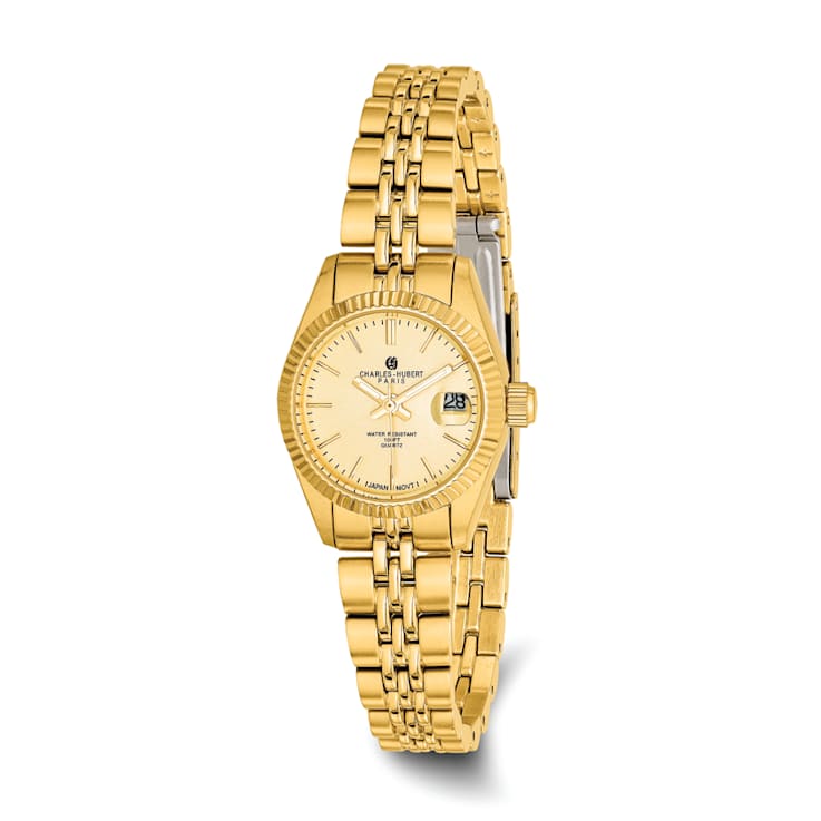 Ladies Charles Hubert IP-plated Champagne Dial Watch