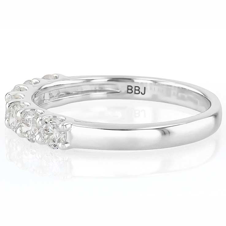 Lab-Grown Diamond Band Ring In Sterling Silver 0.60ctw