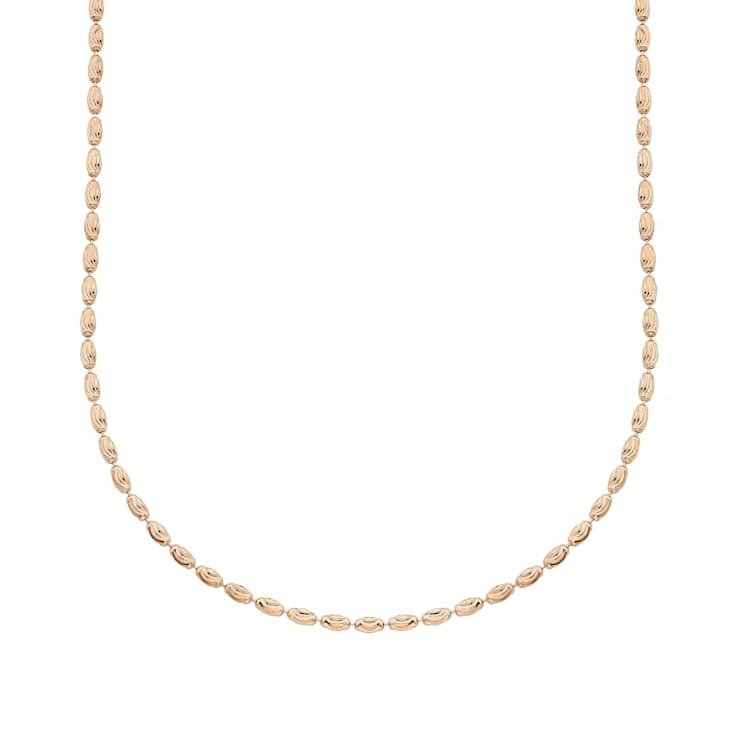 18k Rose Gold Over Silver Oval Chain Necklace-24"