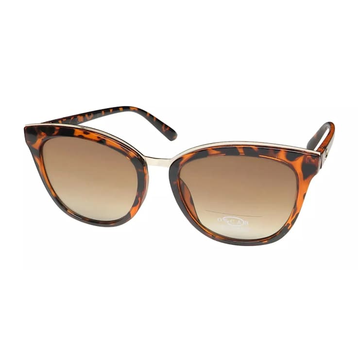 OSCAR by Oscar de la Renta Gold Tone and Brown Tortoise Frame/ Brown
Lenses Sunglasses