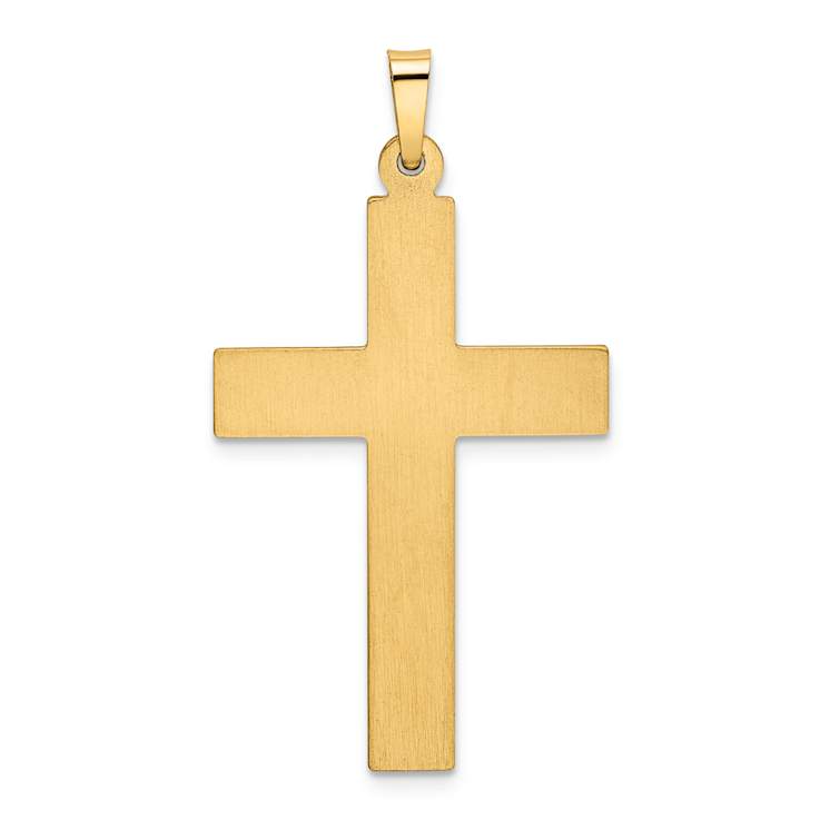 14k Yellow Gold Polished Cross Pendant