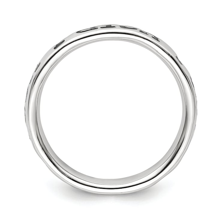 Sterling Silver Stackable Expressions Expressions Polished Enameled
Faith Ring