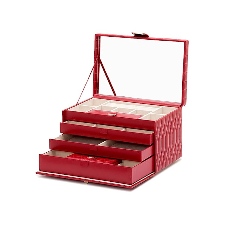 Caroline Large Jewelry Box Red By Wolf