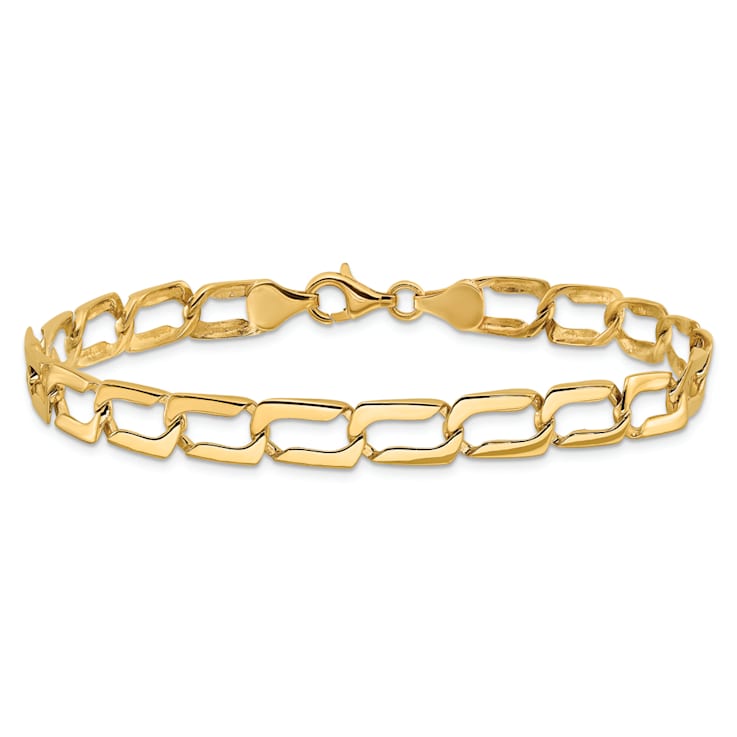 14K Yellow Gold Polished Link Bracelet