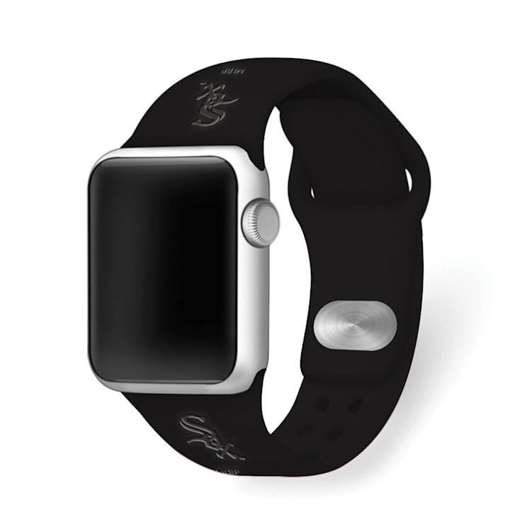Gametime Chicago White Sox Debossed Silicone Apple Watch Band (42/44mm
M/L). Watch not included.