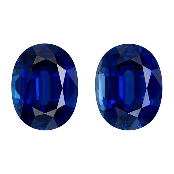 Sapphire Unheated 9.8x7.7mm Oval Matched Pair 6.56ctw