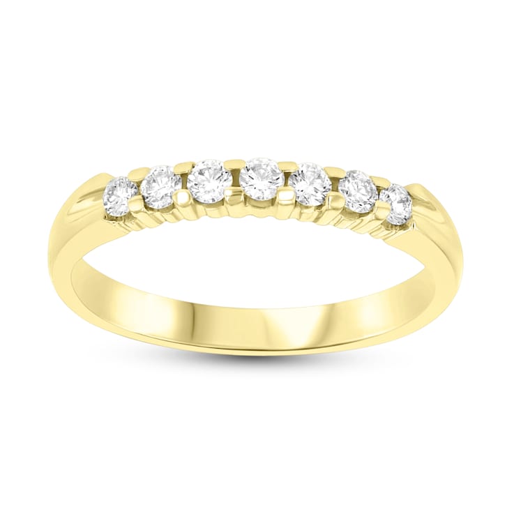 0.25ct tw 7 Stone Diamonds Band Ring in 14k Yellow Gold