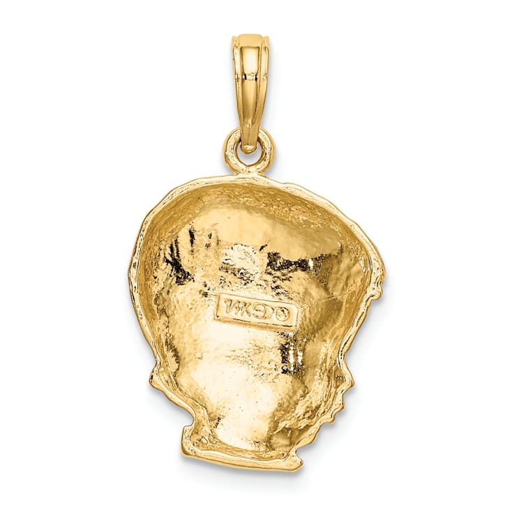 14k Yellow Gold Textured Boy Head pendant