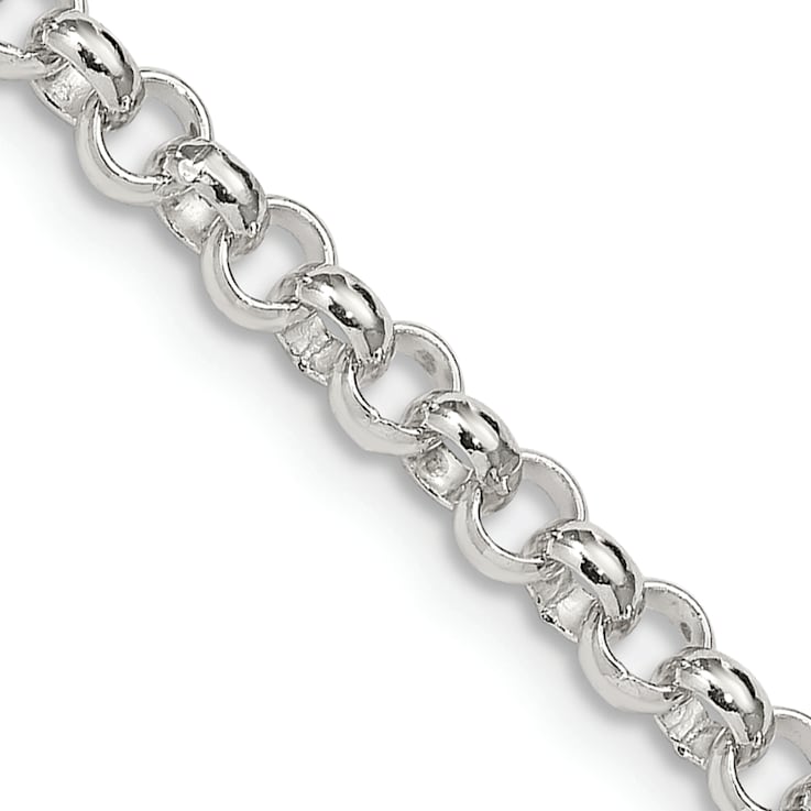 Sterling Silver 4mm Rolo Chain Necklace
